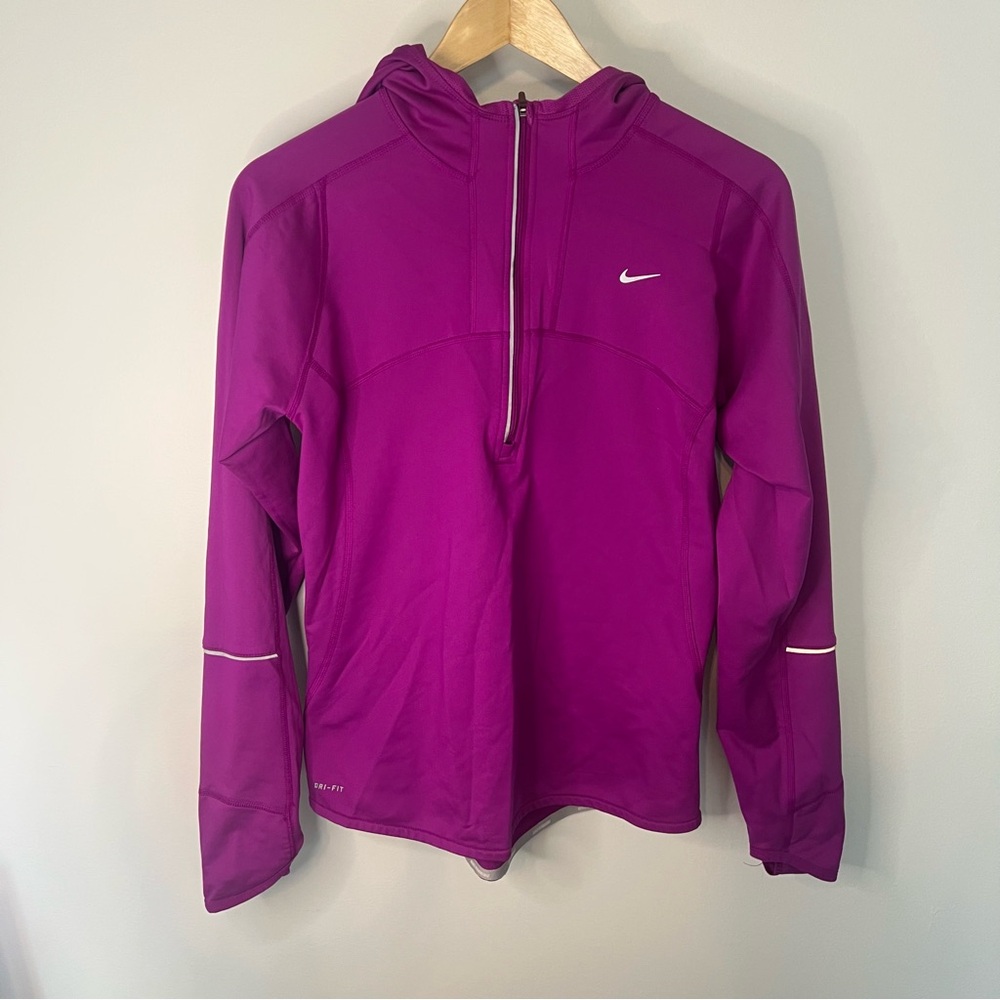 Nike Dri-Fit Half Zip Magenta Running Athletic Hoodie
